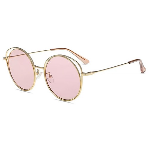 Marseille Gold Round Sunglasses