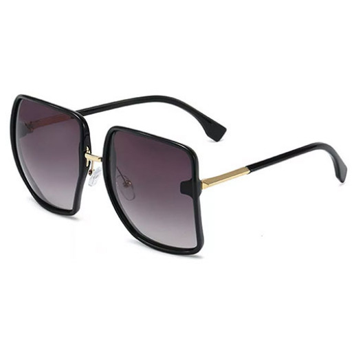 Rhodes Black Square Oversized Sunglasses