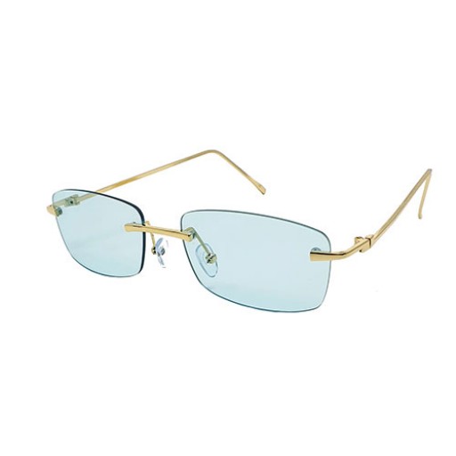 Malibu Baby Blue Rimless Rectangle Sunglasses