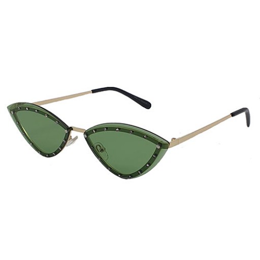 Vegas Emerald Green Mini Cat Eye Sunglasses